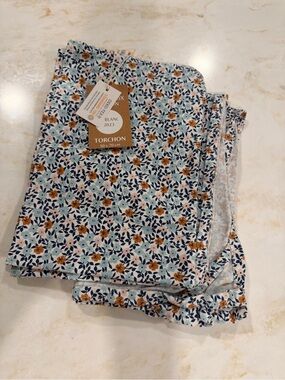 Monoprix Floral Kitchen Towel - Blue & Orange Floral